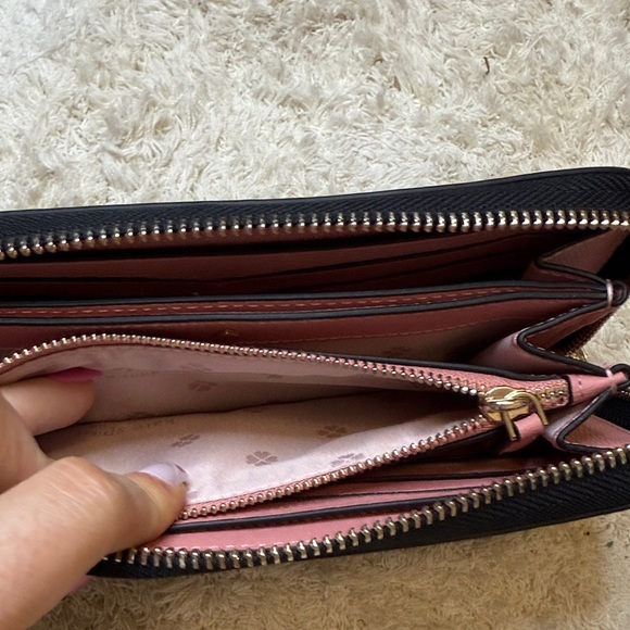 Kate Spade Spencer Ditsy Rose Zip Around Continental Wallet - Picture 8 of 12